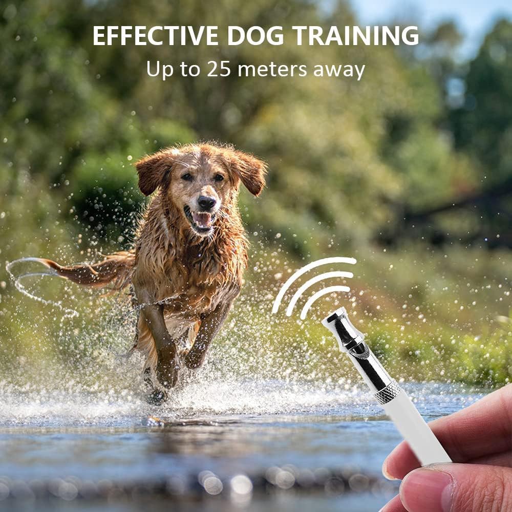 PRAKSHI 2Pack Dog Whistle, Dog Whistle to Stop Barking Neighbors Dog, Adjustable Ultrasonic Silent Dog Whistle, Professional Recall Dog Training Whistles, with Lanyard